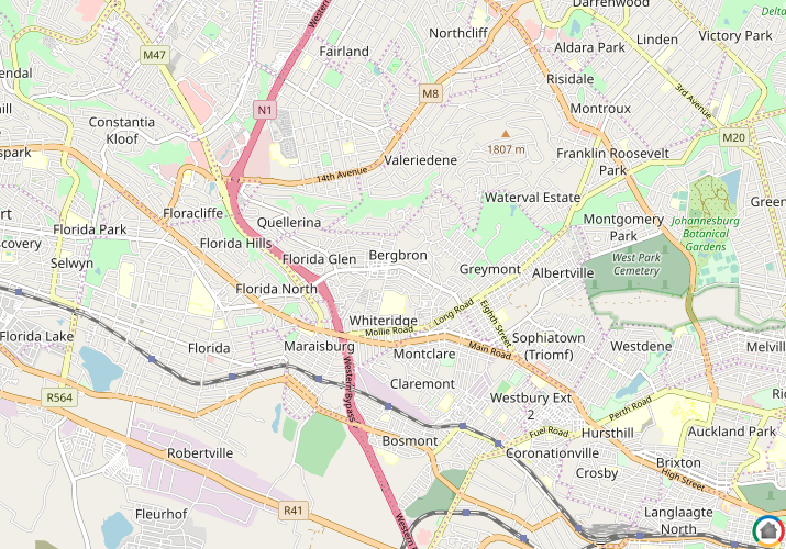 Map location of Bergbron